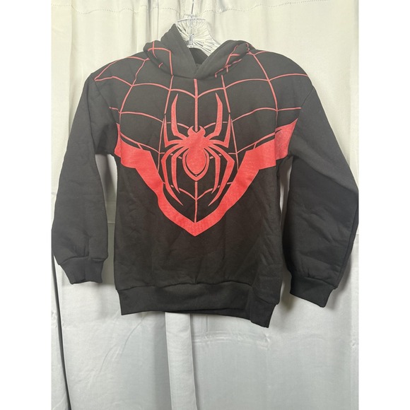 Marvel Spider Man Hoodie Mens Large Miles Morales Pullover Sweatshirt Hero - Picture 1 of 5